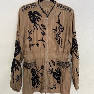 Johnny Was Embroidered Military jacket